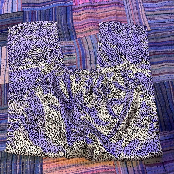 VINTAGE Leopard Print Silky Pants - Picture 2 of 3